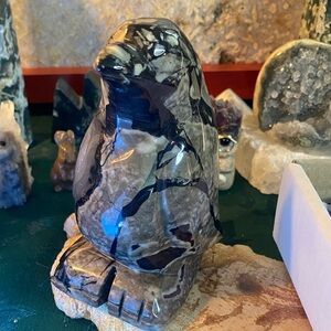 Volcano Stone Penguin for @motherofallthings